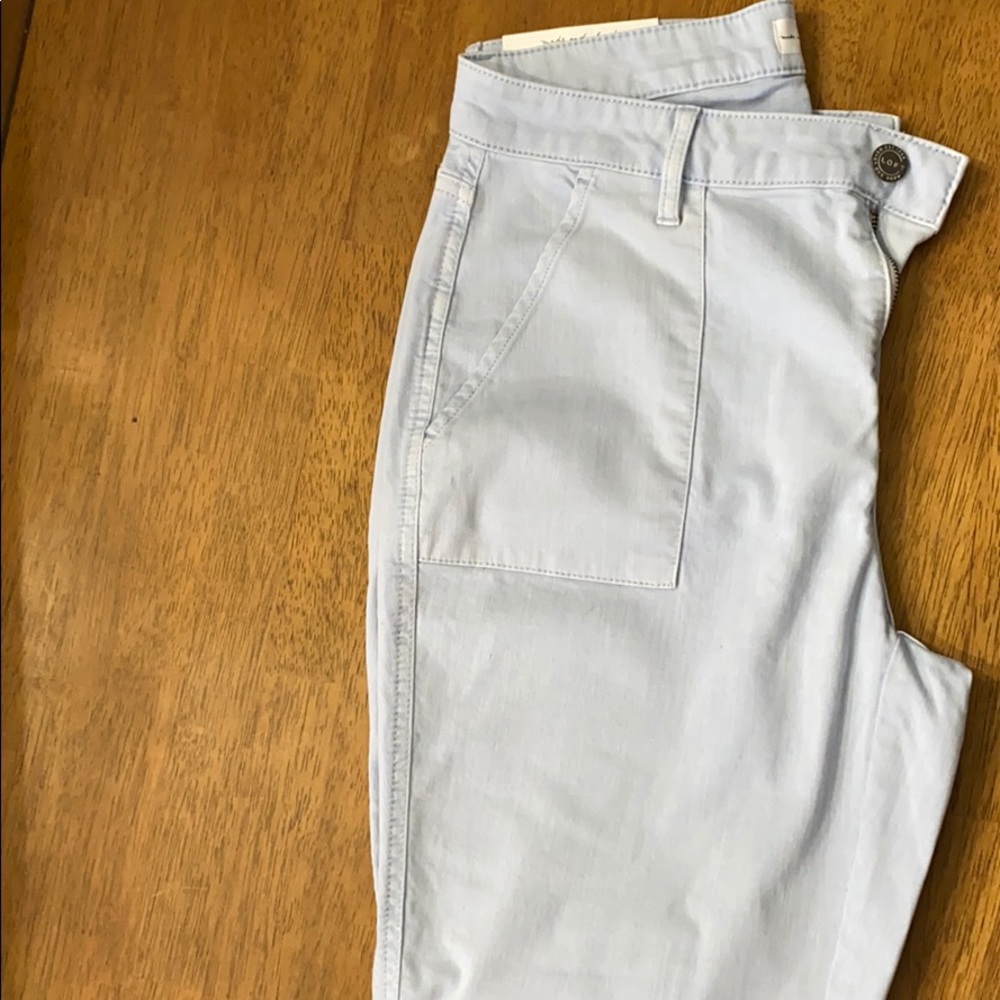 Pale blue Loft Chino with utility style pocket